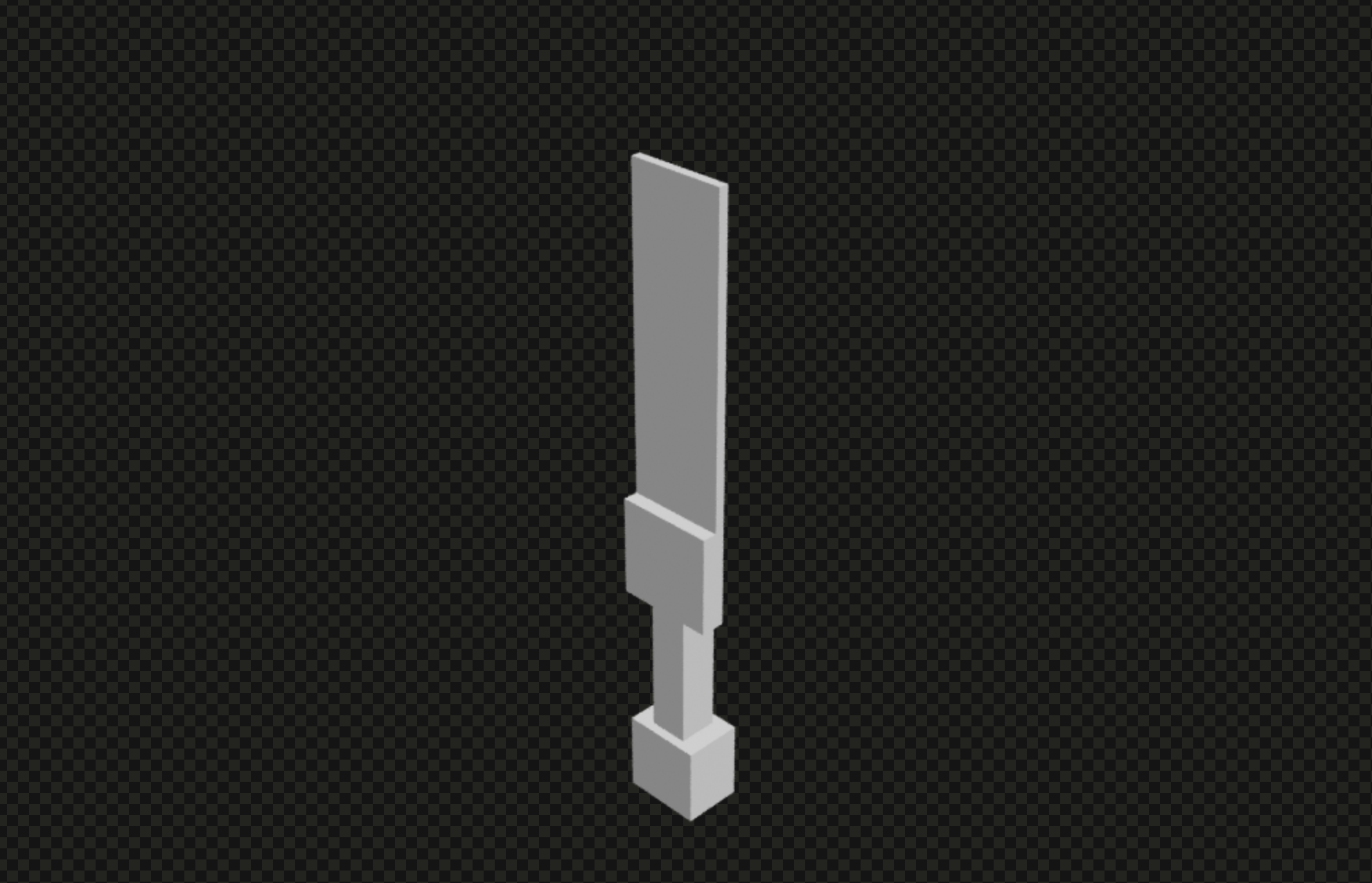 Sword Clay Render Back